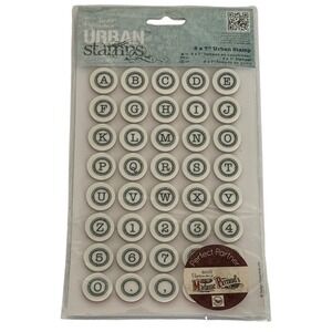 Docrafts Papermania Urban Stamps Typewriter Alphabet Number Madame Payraud 5x7in